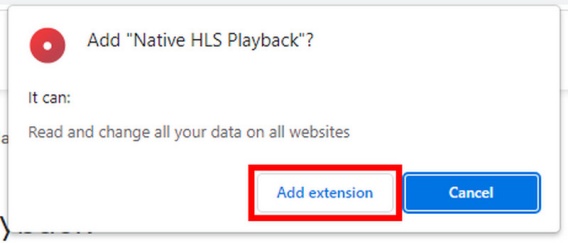 Native HLS Playback拡張機能を有効にする