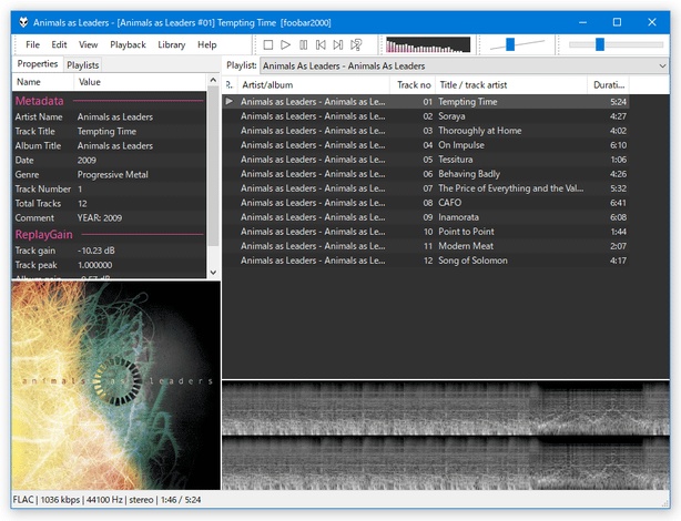 foobar2000プレイヤー