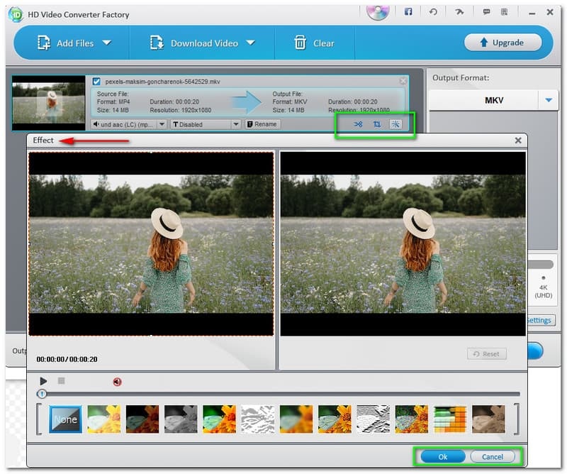 HD Video Converter Factory動画トリミングツール