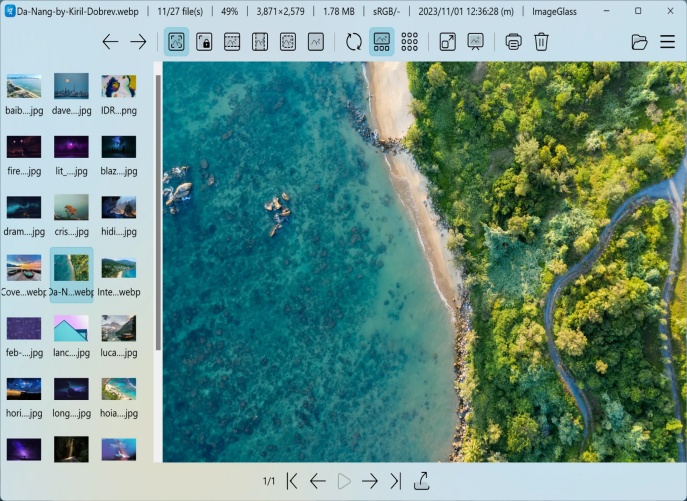 ImageGlassのメイン画面