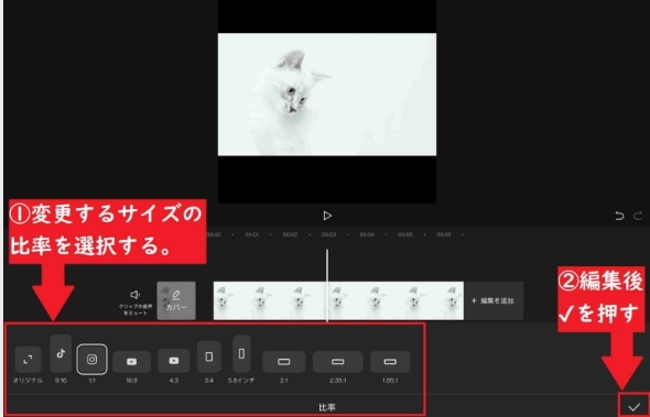 「比率（Ratio）」を選択する
