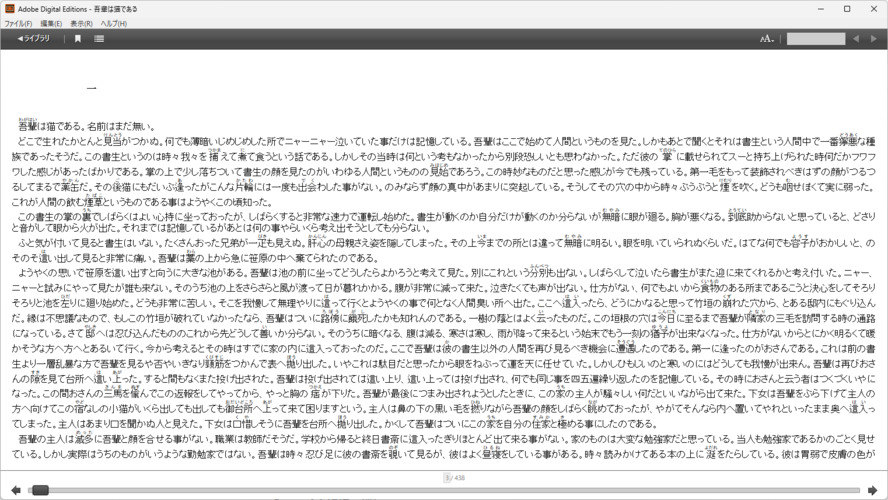 Adobe Digital EditionsでEPUBファイルを開く