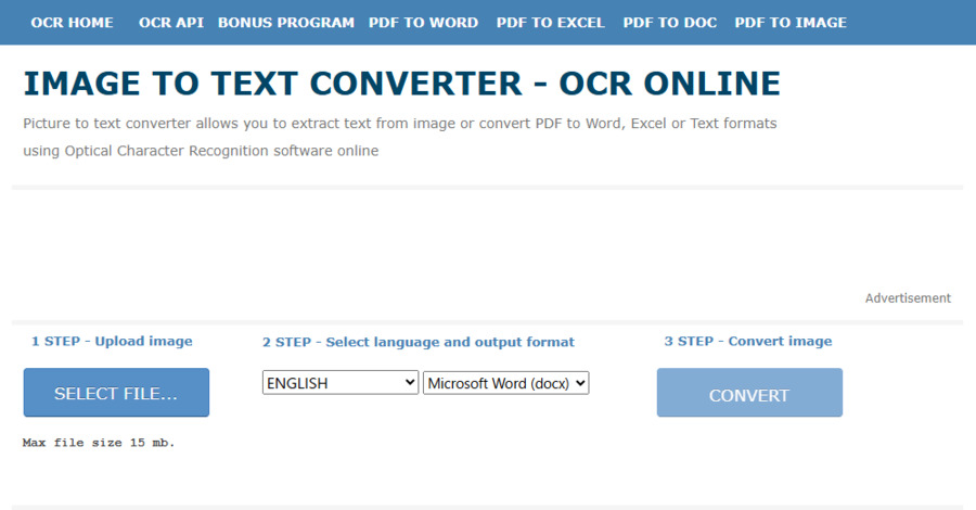 Free Online OCR|最大15MBまでのPDFを無料でOCR処理