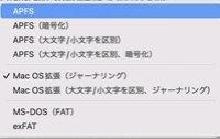 「APFS」を選択