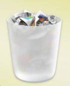 ゴミ箱をクリック