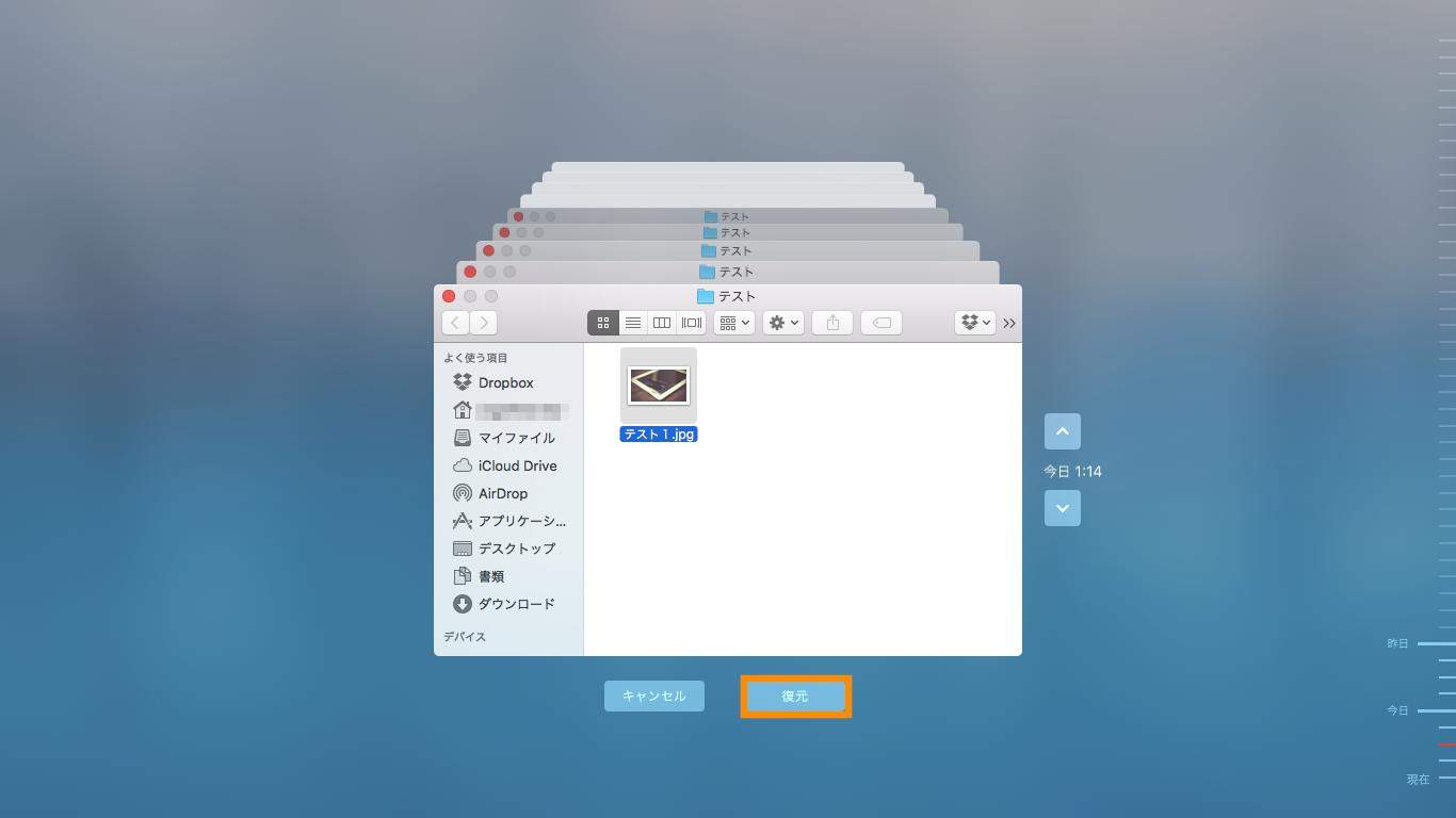 復元したいデータを選ぶ