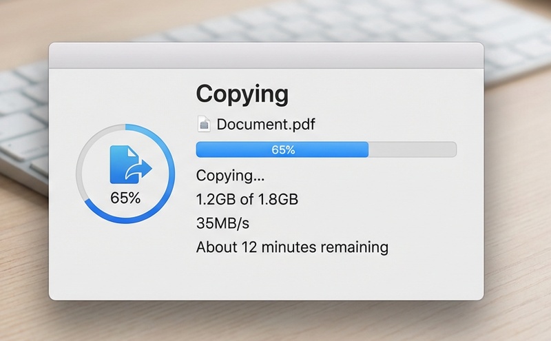Macのコピー速度表示