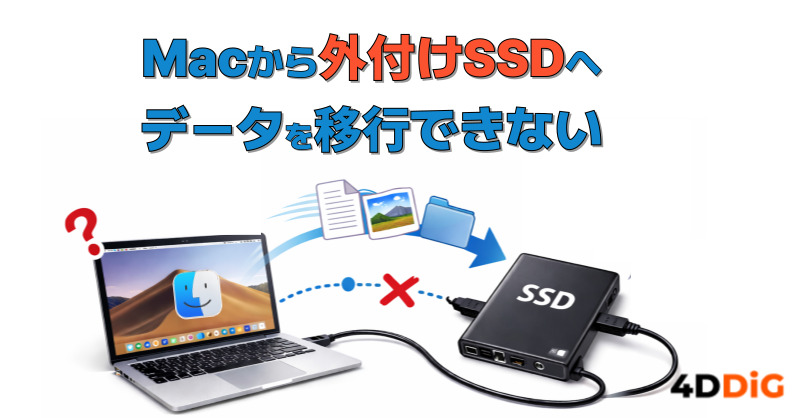 Macから外付けSSDへデータを移行できない