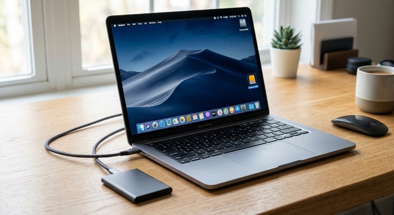 Macに外付けSSDを接続