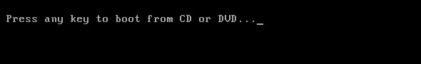 任意のキーを押してCD/DVDから起動