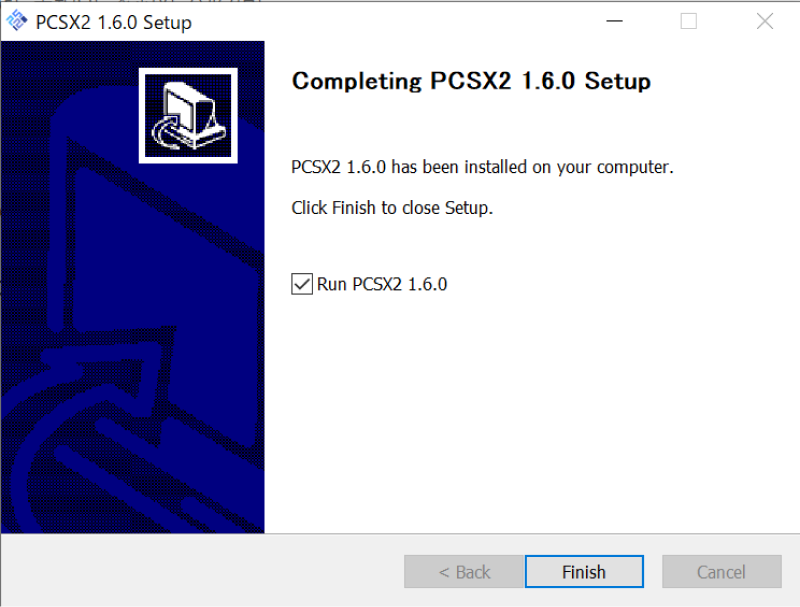 PCSX2をインストール:インストール完了