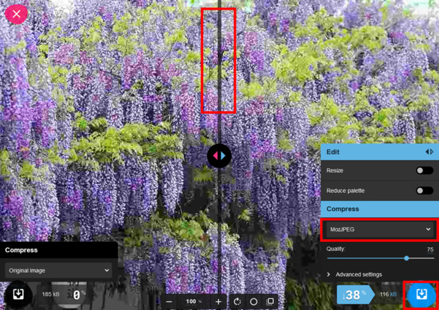 تحويل WebP إلى JPG باستخدام 'Squoosh'