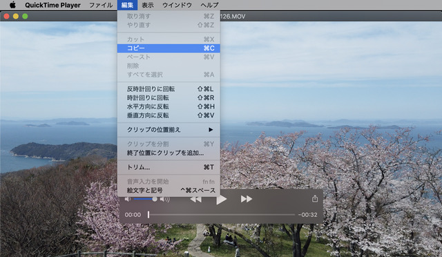 QuickTime Playerで簡単に動画から静止画を切り出す
