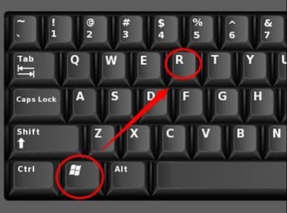 Windowsキー + R」を押し