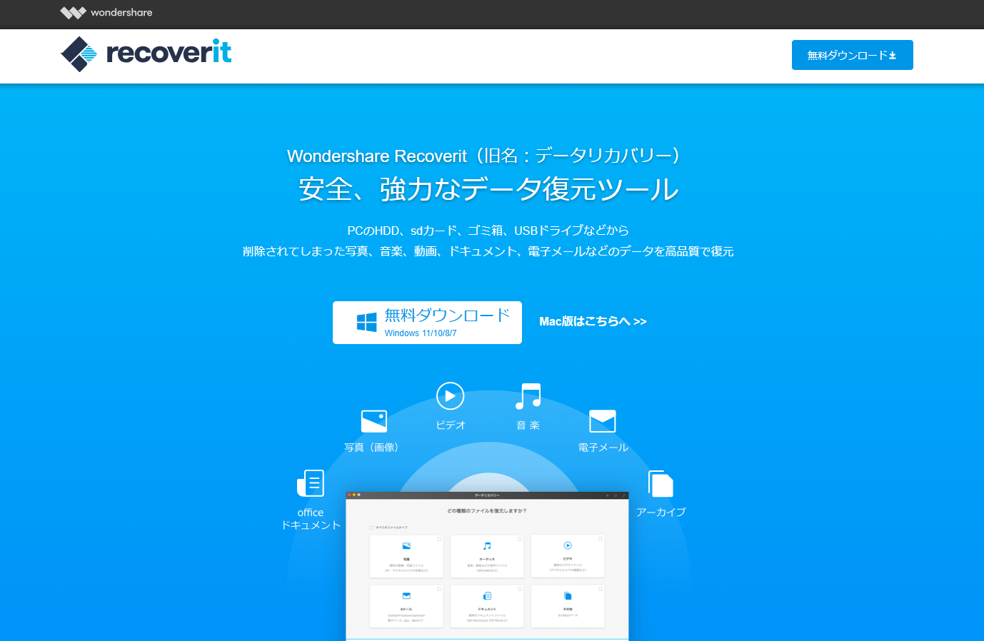 Recoverit(リカバリット)