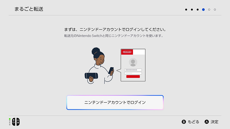 ニンテンドーアカウントのログイン