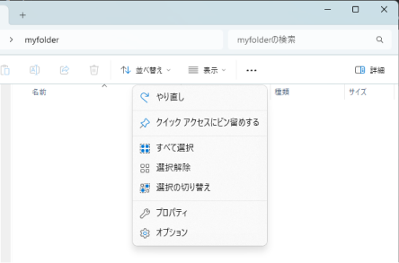 「オプション」を選ぶ
