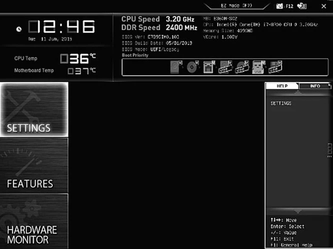check bios settings