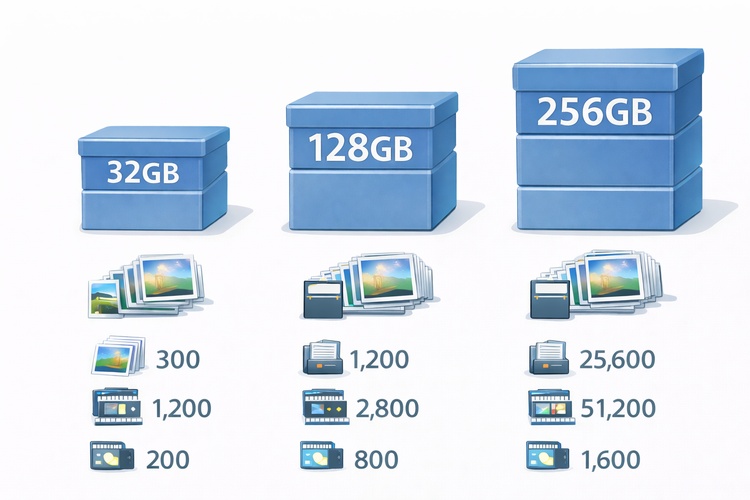 ストレージ容量の違い