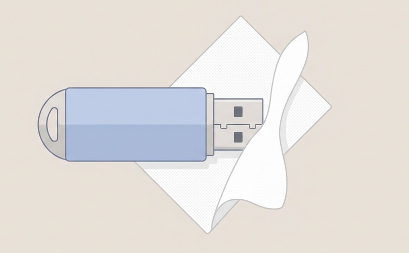 端子を布で拭く