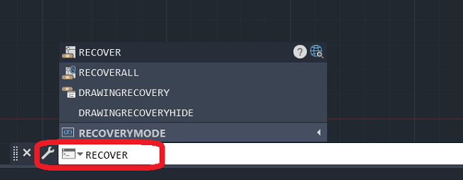 도면 복구 관리 기능