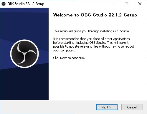 OBS Studioをインストール