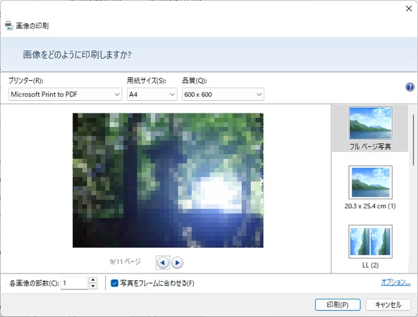 「Microsoft Print to PDF」を選択