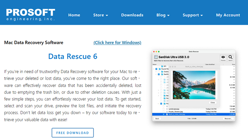 Data Rescue画面