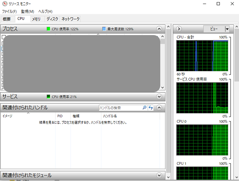 プロセスを終了