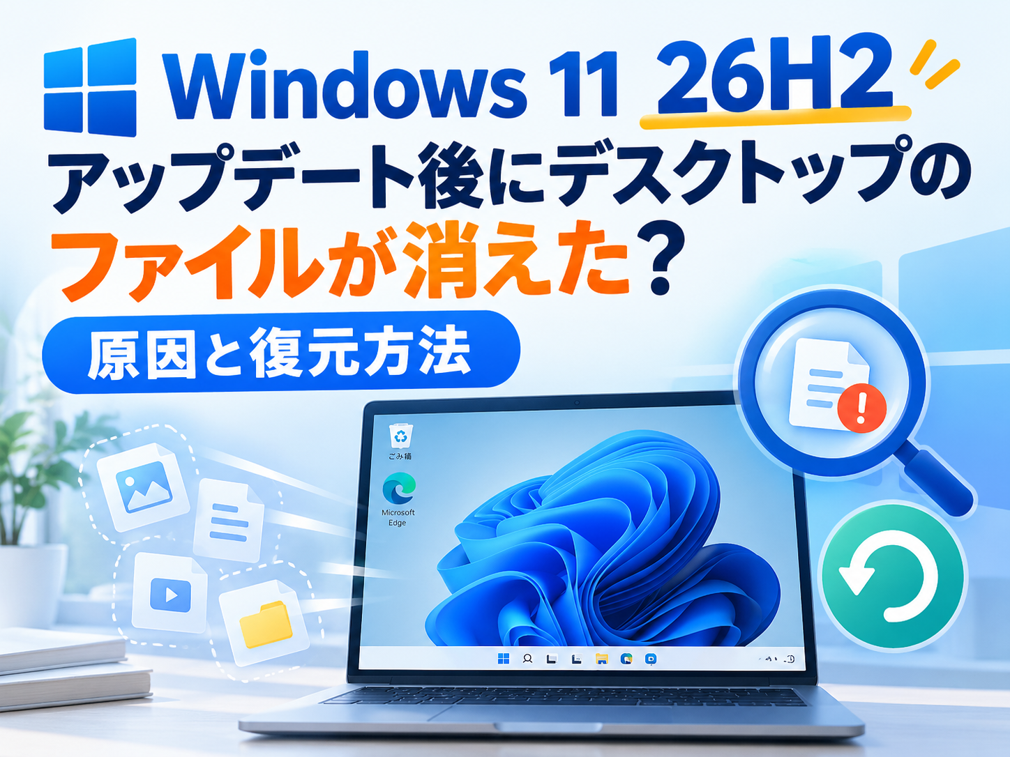 Windows 11 26H2アップデート後にデスクトップのファイルが消えた