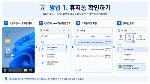 휴지통 확인하기