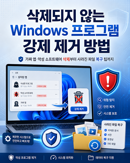 Windows 프로그램 강제 삭제