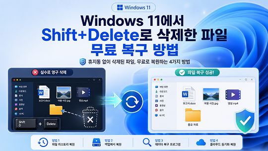 Windows 11 Shift Delete 파일 복구