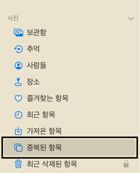 [중복된 항목] 선택하기