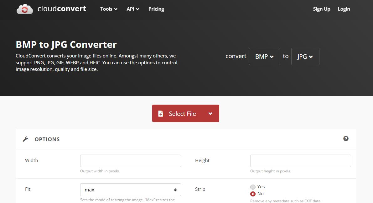 Cloudconvert Bmp to Jpg