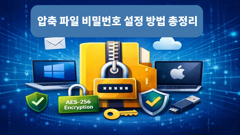 ZIP 파일에 비밀번호를 설정하는 방법