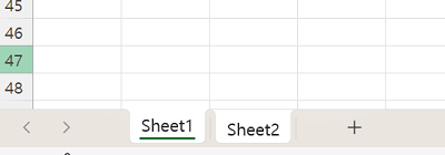 복수 시트 선택 상태