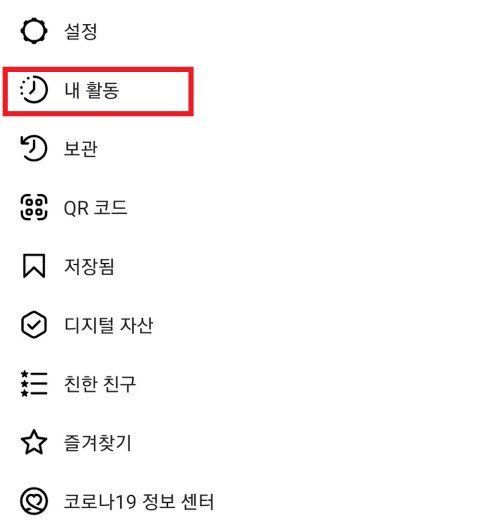 인스타그램 내 활동