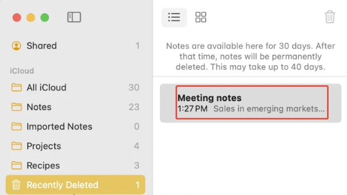맥북 메모 사라짐