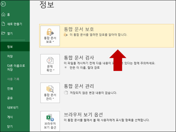 엑셀 읽기 전용 만들기