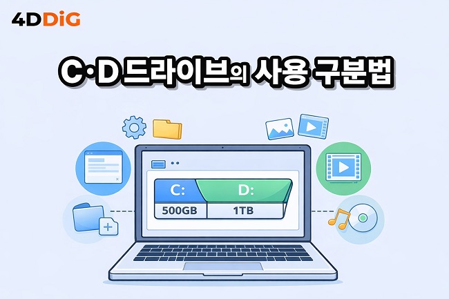 C 드라이브와 D 드라이브 사용 구분법