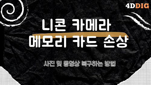 니콘 카메라 사진 영상 복구