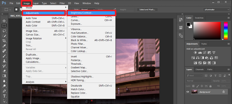 포토샵으로 사진 명암 개선