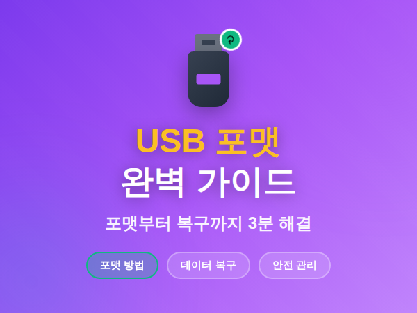 USB 포맷 및 복구