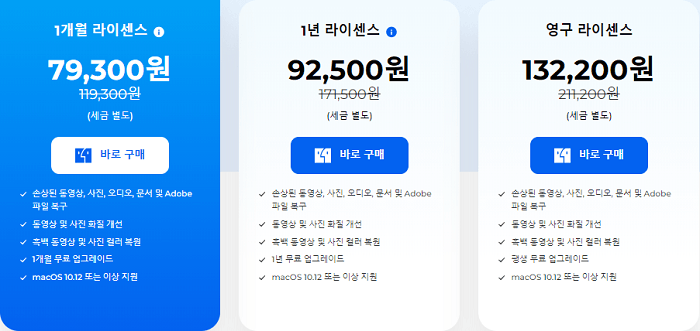 4DDiG File Repair 맥 버전의 가격