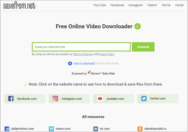 크롬 동영상 다운로드 웹사이트 Savefrom.net