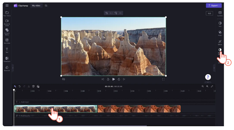 Clipchamp으로 동영상 해상도 변경