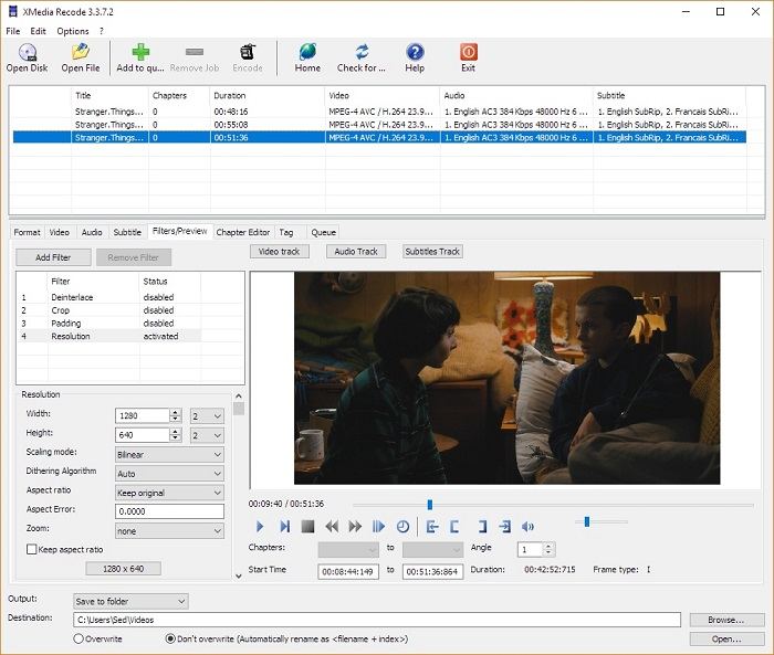 XMedia Recode로 동영상 파일 해상도 변경