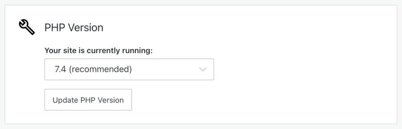 Changing the PHP Version