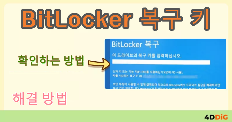 BitLocker 복구 키 확인 방법